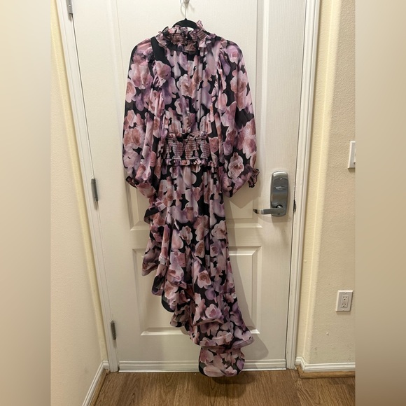 ELLIATT SOLENE MIDI DRESS - BLACK LILAC Dinner cocktail Party size S NWT - Picture 5 of 6